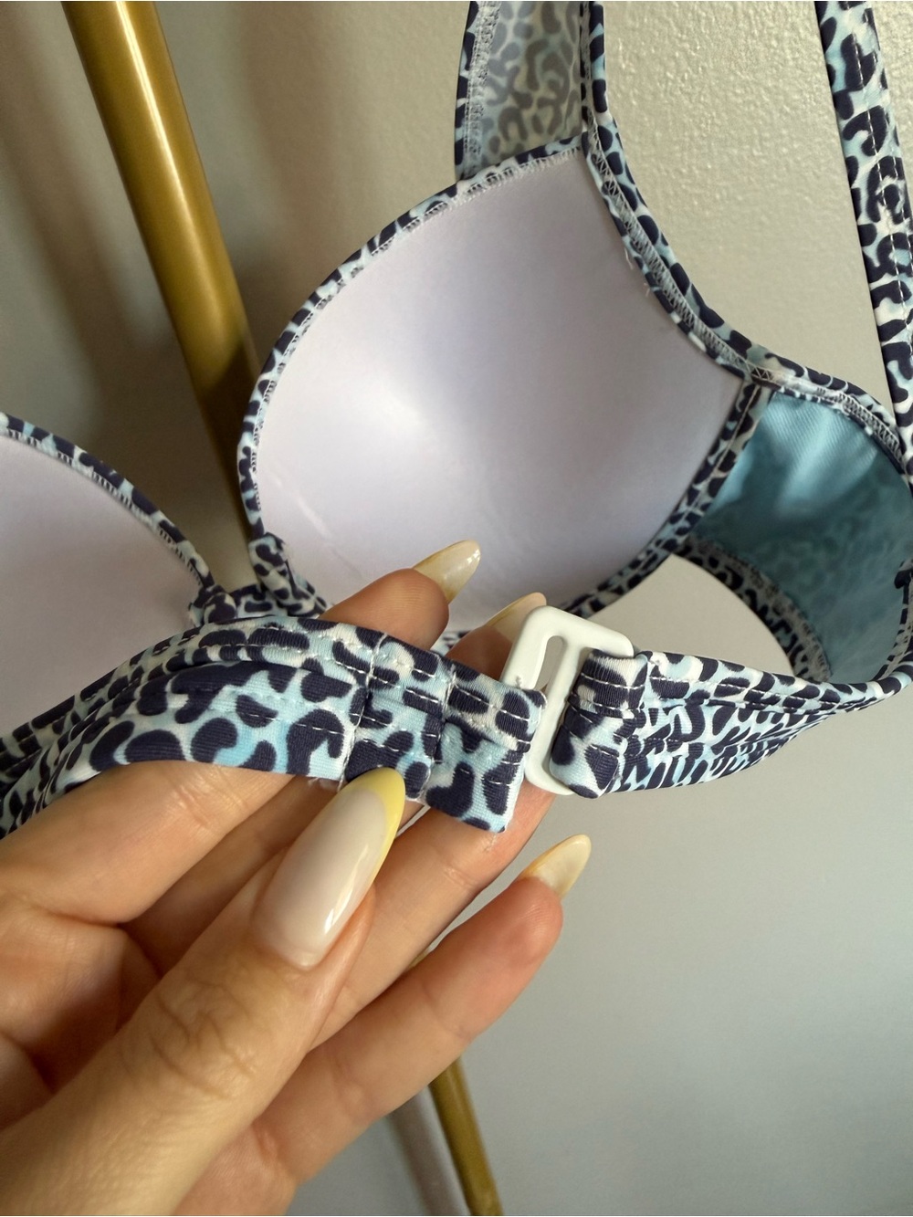 NWT Bar III “On the Prowl” Bikini Top – Navy Leopard Print (Size S) - Picture 4 of 4
